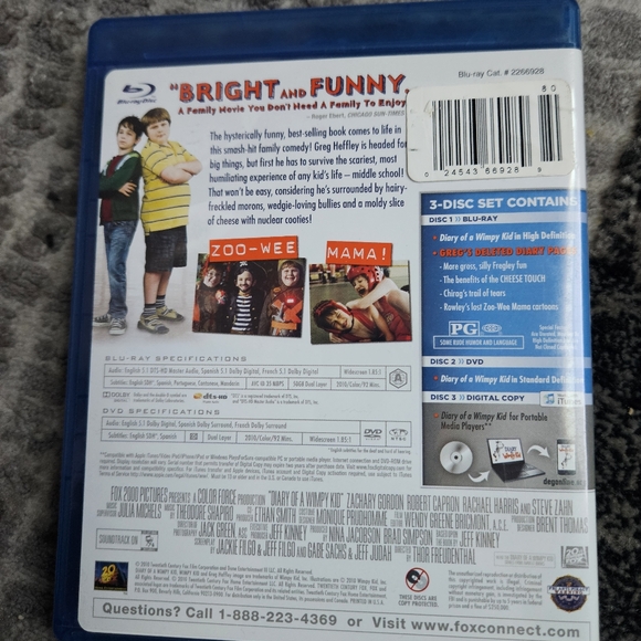 Diary of a Wimpy Kid Blu-Ray ONLY $8/Each OR $6ea/4 or more Blu-Ray's - Picture 8 of 9